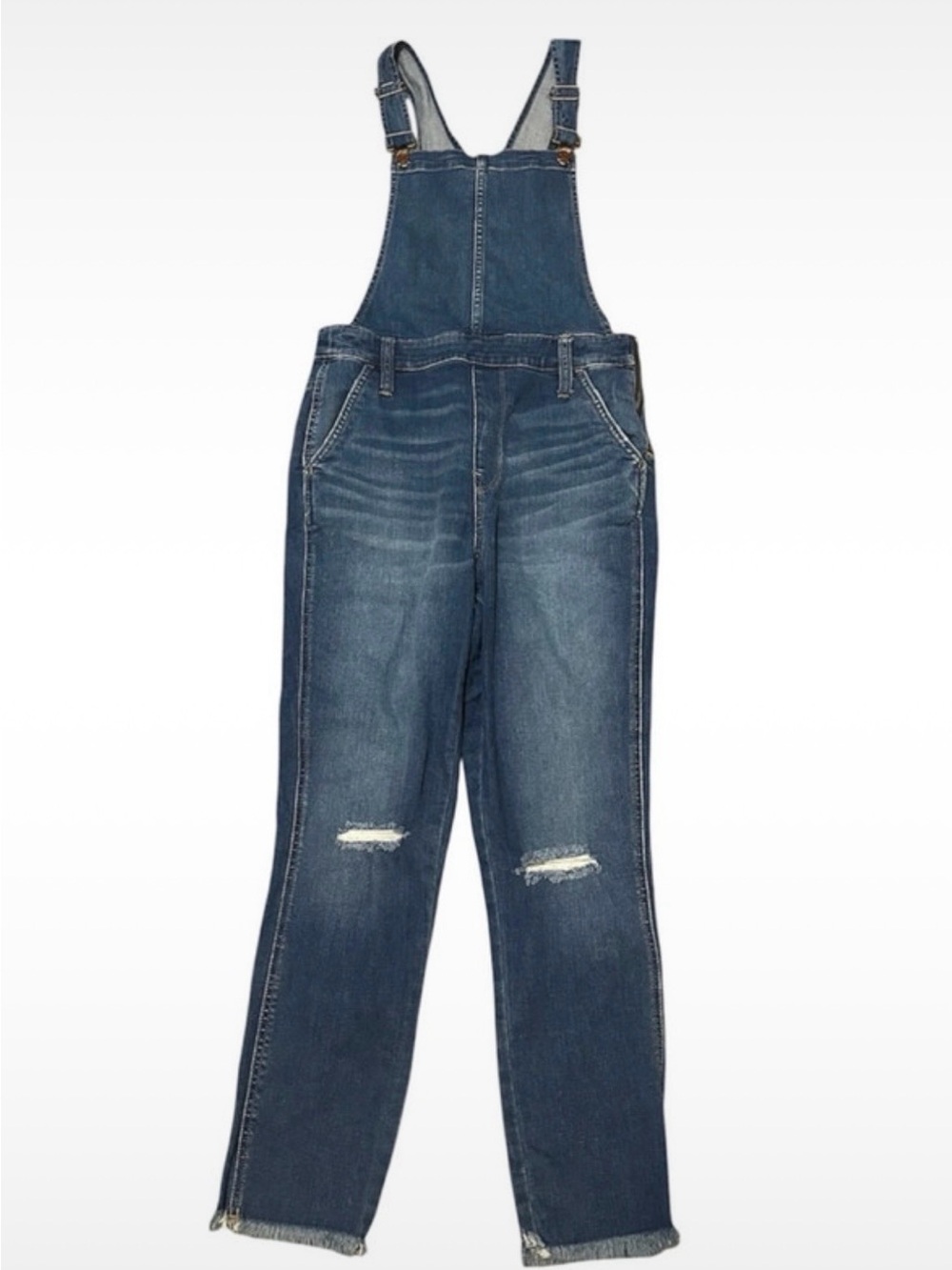 Madewell Women’s Dark Blue Denim Overalls - Classic Adjustable Straps